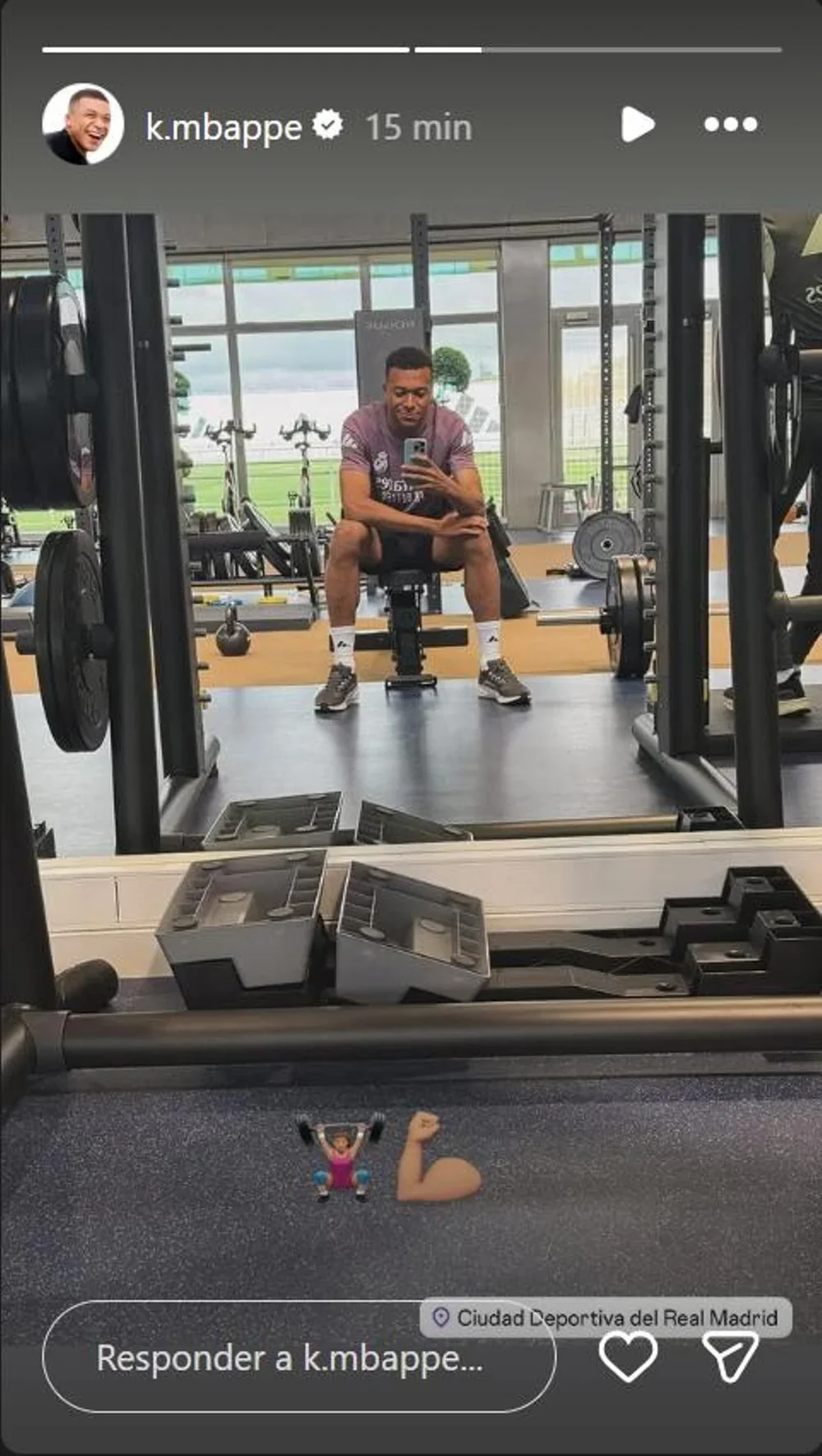 La 'storie' de Instagram de Mbappé